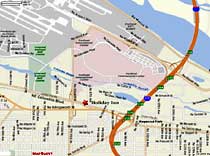 Map to Holiday Inn, Portland Airport