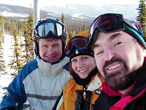 Mike, Diane, and Emilio at Big White, B.C., Canada, Dec. 2005.