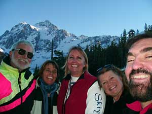 Kurt, Julie, Sheridan, Jan, and Emilio at Mt. Baker, WA, Dec. 2005.