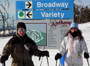 Jim and Deirdre, on top of Anthony Lakes ski area, Oregon.