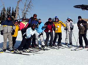 Mt. High ski club members at the top of Anthony Lakes, Oregon