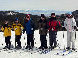 Jan, Alan, Gareth, Jim, Sheridan, Deirdre, top of Anthony Lakes, Oregon.