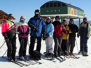 Mt. High group photo on top of Tamarack ski area, Idaho.