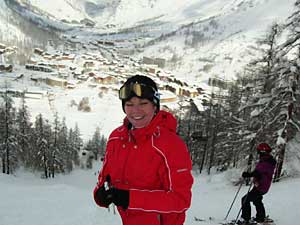Christy in Val d'Isere, France.