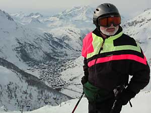 Kurt in Val d'Isere, France, the Alps.