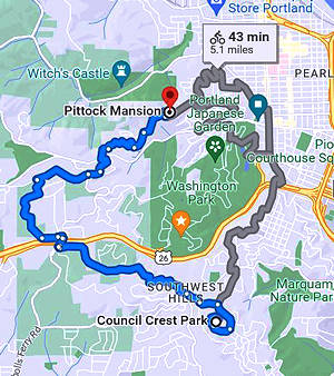 To Pittock Mansion
