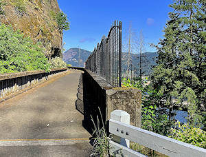 Bike path and fence