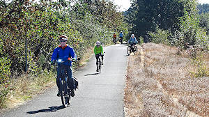 Riding toward Kelley Point