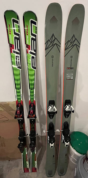 Elan and Salomon skis 01