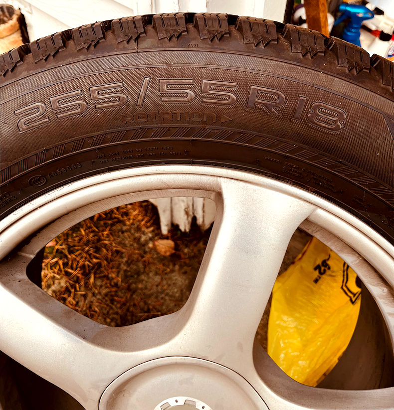 Snow tire closeup
