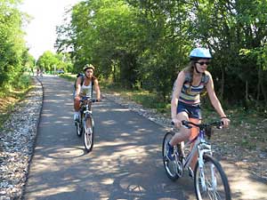 Biking in the park
