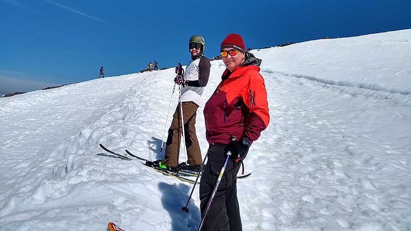 Tim and Emilio on the road above Palmer